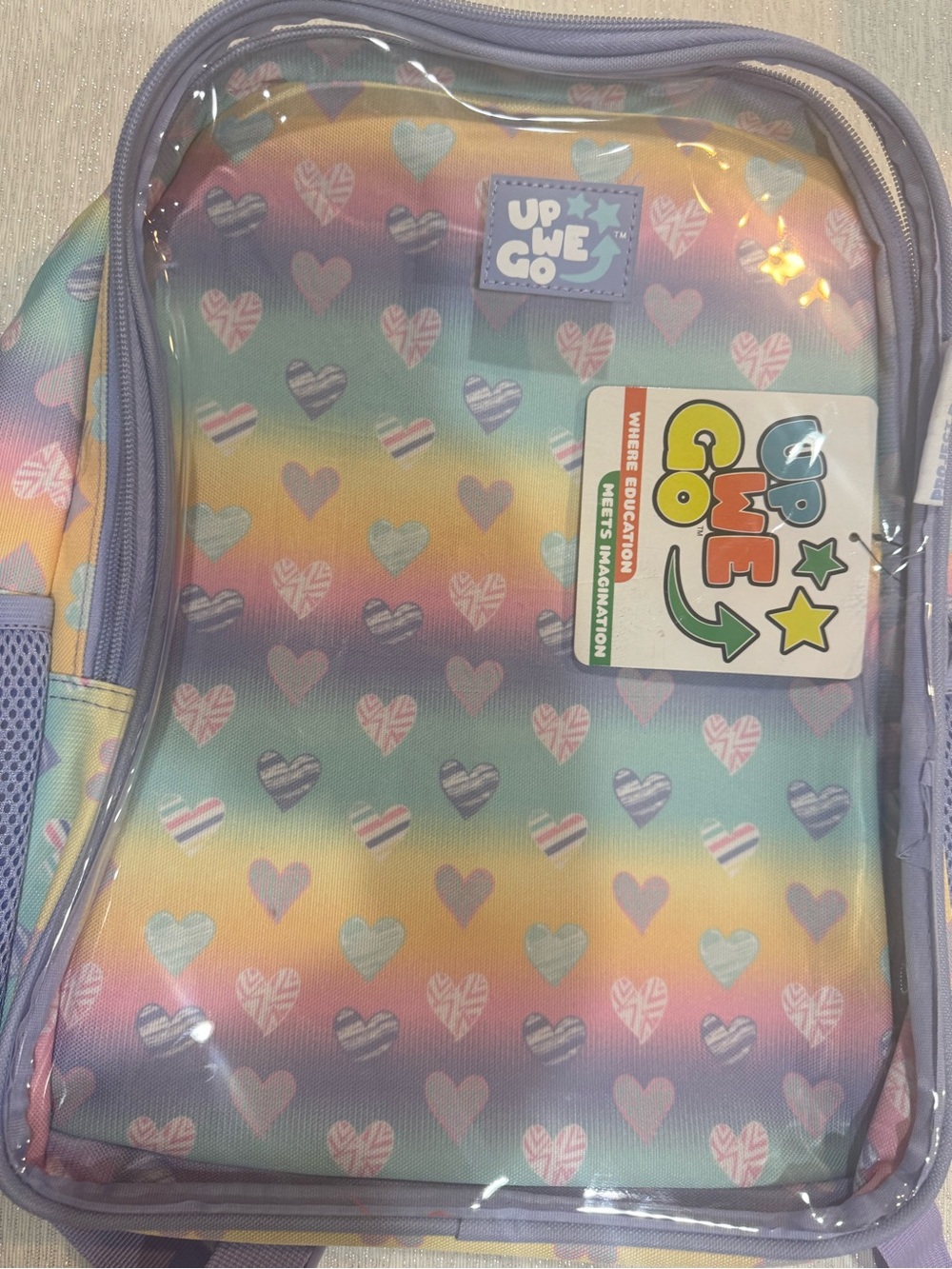 Kids Rainbow Heart Backpack - Purple